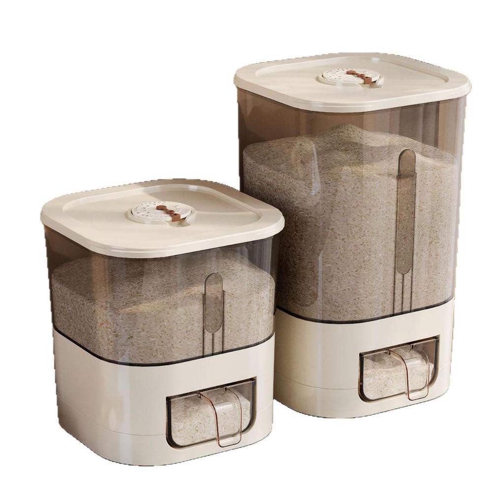 2025 Model Airtight Rice Storage Container: Moisture & Insect-Proof, Flour Barrel, Home Use