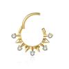 European American Body Piercing Jewelry G23 Titanium Alloy Nose Ring Zircon Fashionable Body Piercing Jewelry