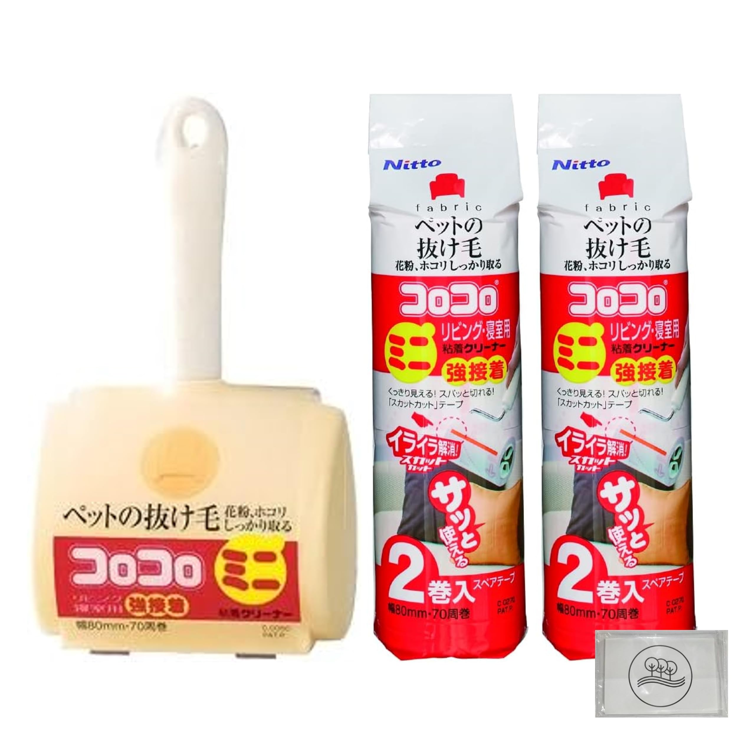 

Основной блок Nitto Corocoro Mini C0050 Сменный ролик C0270 2 ролика x 2 комплекта Для гостиной и спальни Сильный клей Volonte810 Включает оригинальную салфетку