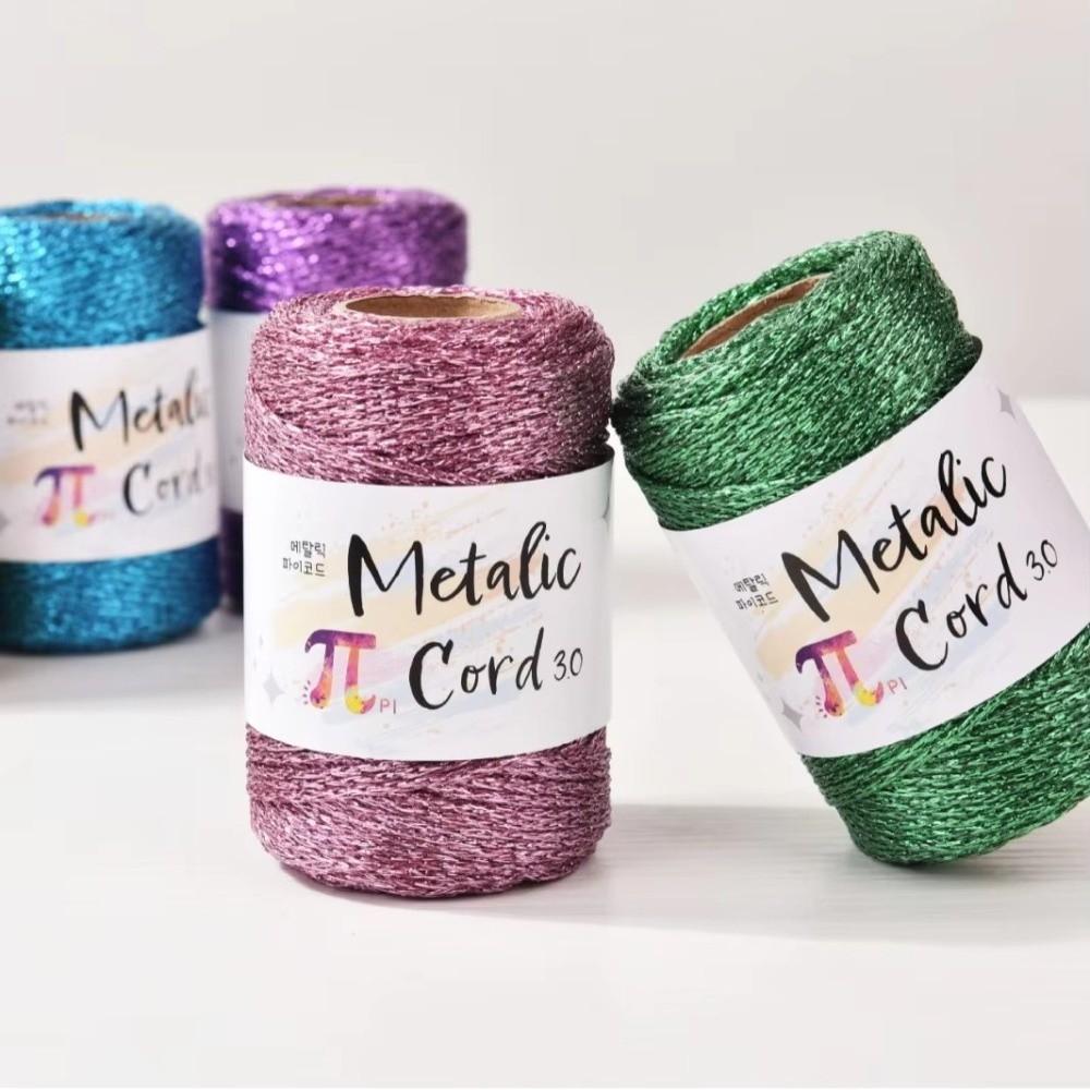 150g/ball Gold Wire Hollow Core Rope 3 Strands 3mm 100m Glitter Gold Cord Thread Handmade Knitting Crochet Yarn Handmade Crochet