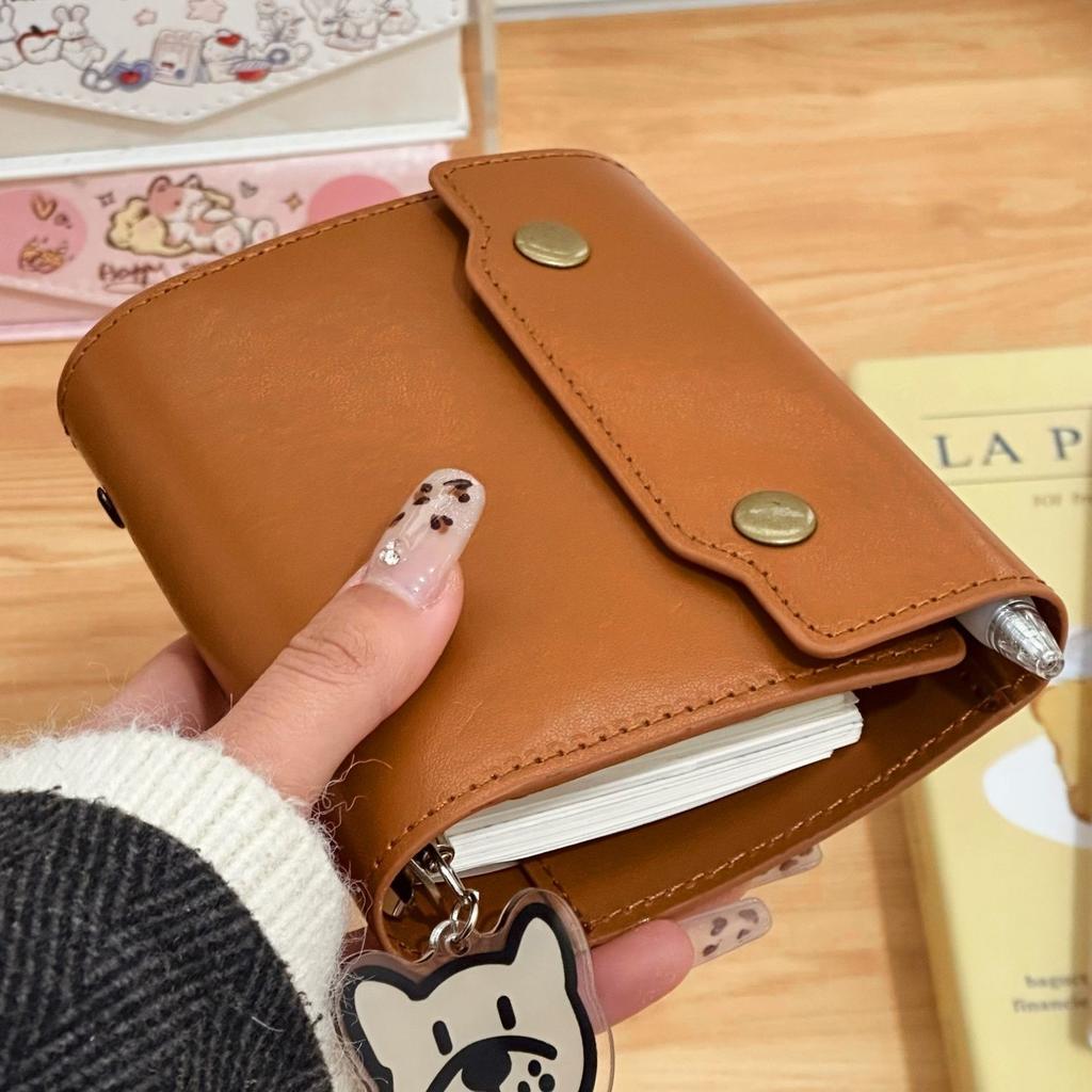 Leather Binder Notebook Vintage Loose-Leaf Notebook M5 Planner Book Genuine 3-Fold Diary Organizer For Planner Organizer Diary