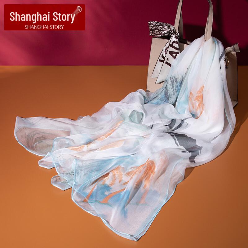Shanghai Story 100% Mulberry Silk Scarf & Shawl