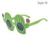 Trendy Luau Party Props Fruit Design Beach Photo Glasses  for Women & Men
