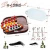Moin Moin Miniature Sweets Set (5 Pieces) + Plate + Wooden Tray + Silver Cutlery Set (2 Sets)  16 112 Scale Cafe Bread Realistic Desserts with