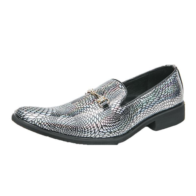 Men's Large Size British Pointed Toe Leather Shoes - Spring Formal/Casual Lace-up