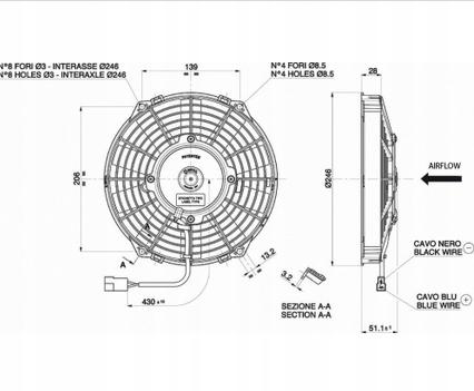 Spal Va07-Ap12/C-31S 12V Blowing Fan