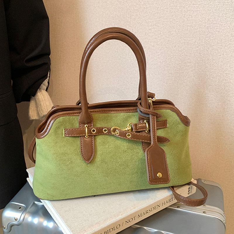 

Frosted retro bag women s autumn and winter versatile new casual messenger bag textured portable commuter bag зелёный