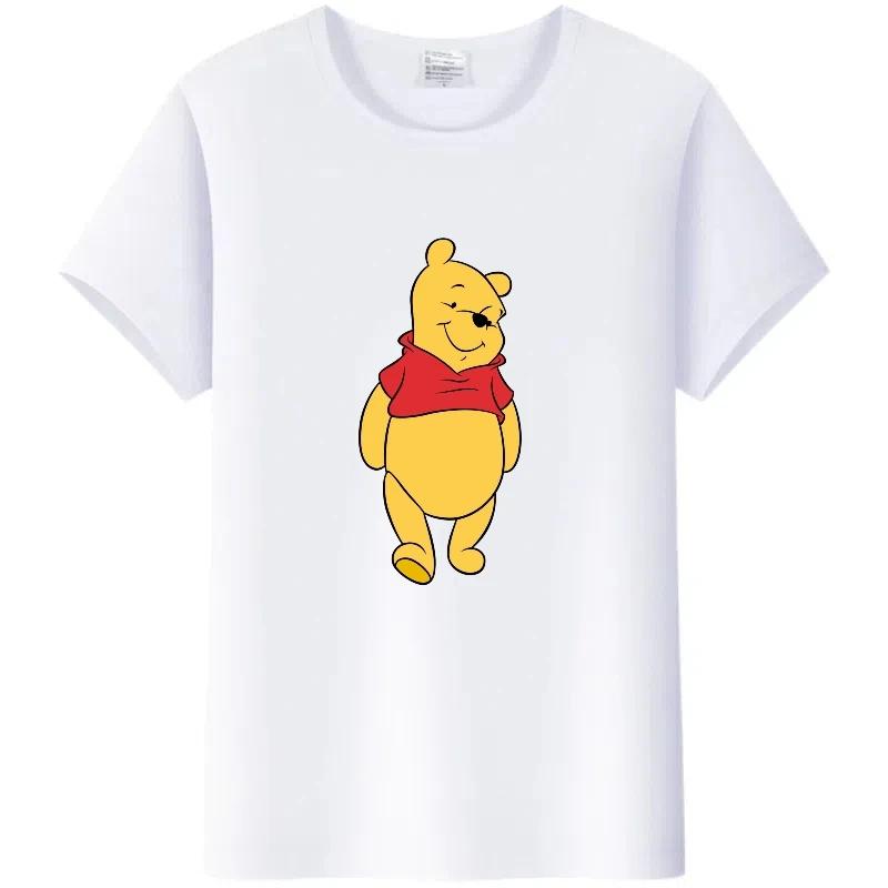 Cute Summer Blouses White Tees Harajuku Tshirt Gothic Clothes Tops Cartoon Pooh Tigger Graphic T-shirt Unisex