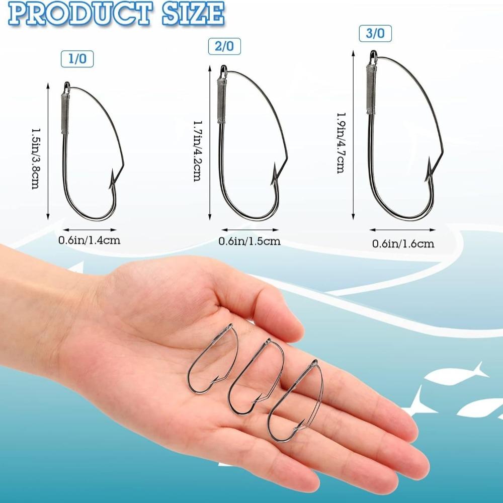 20pcs Single Hook Wacky Rig Hook Weedless Barbed Carp Fishing Hook Tackle Accessories Fishing Hook