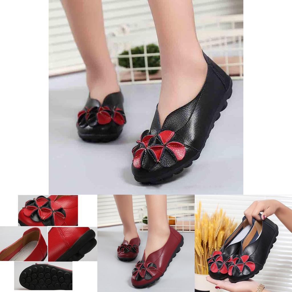 Versatile Soft Sole Flat Shoes With Classic Round Shallow Mouth For Moms