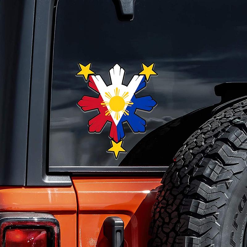 Pride Philippines Car Stickers Decal Vinyl Detachable Waterproof Outdoor Car Bumper Window Notebook Computer Decoration Car Accessories JM50