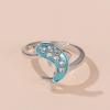 Blue Marine Animal Themed Rings Polished Interior Process Strong Wear
