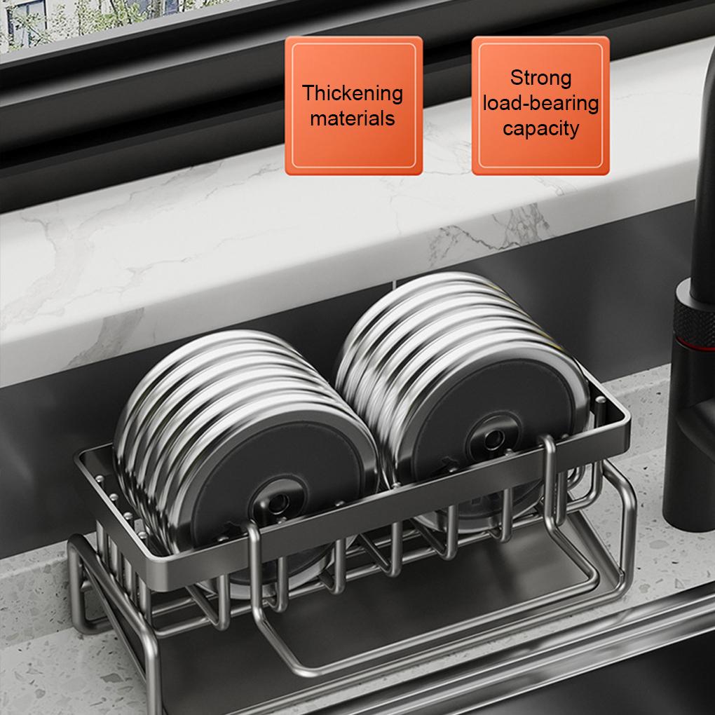Durable Carbon Steel Sponge Rack Integrated Easy To Assemble Rabbit Perforated Kitchen Storage Rack