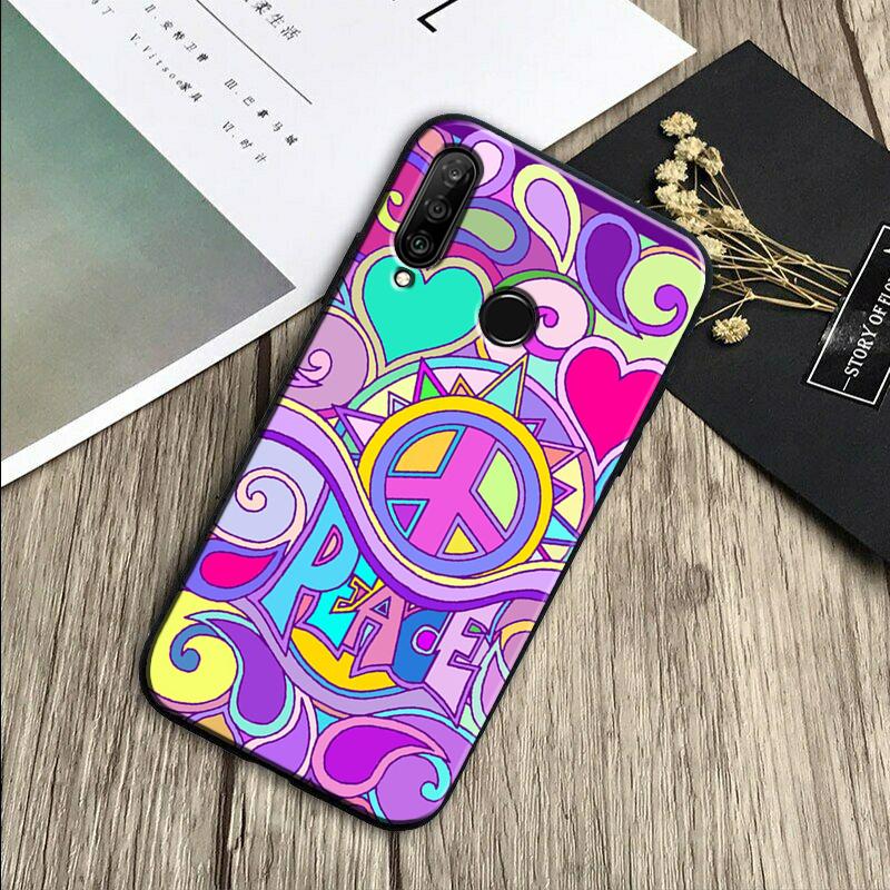 Hippy Hippie Psychedelic Art Peace For Huawei Nova 7i 3i 8i 11 12i 10 9 SE Y60 Y61 Y70 Y72 Y73 Y90 Y91 P20 P30 Pro P40 Lite Case