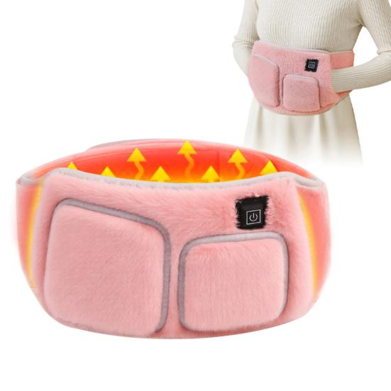 Heating Waist Belt for Women Adjustable Electric Heated Strap 3 Temperature Settings Portable Heat Pad for Back Abdomen Relaxation
