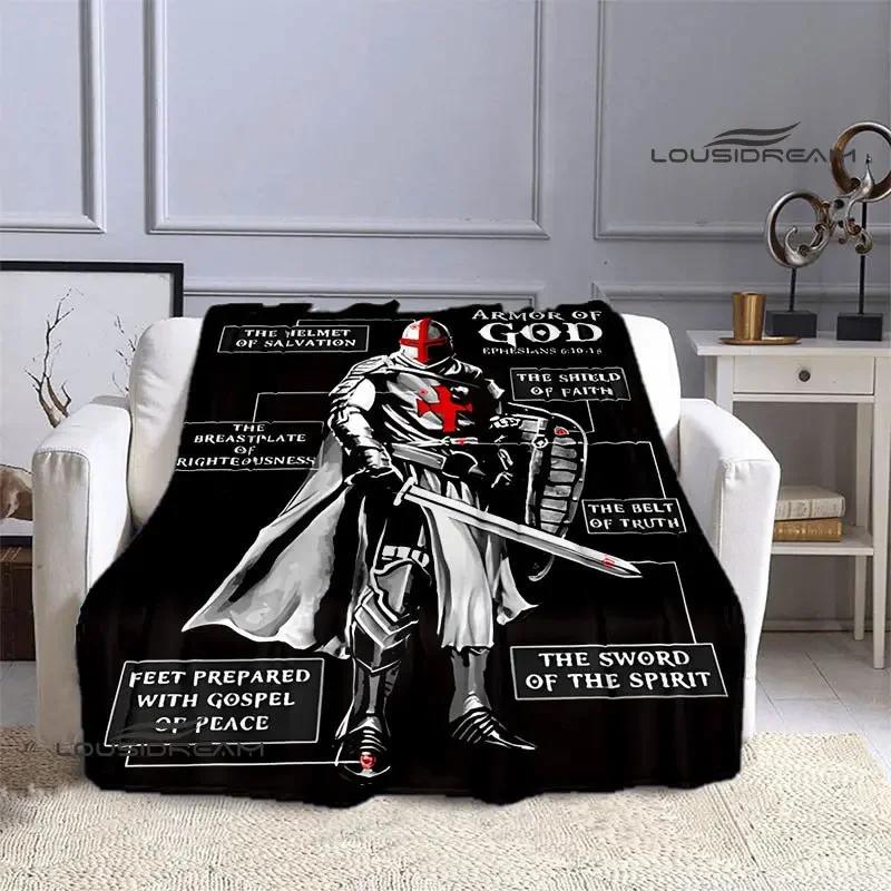 Kreuzzug Kreuz Templer Ritter Bedruckte Decke Flansch warme Decke Bettwäsche Picknickdecken Home Travel Born Geburtstagsgeschenk
