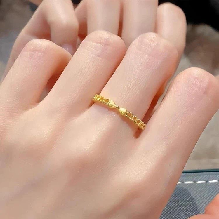 Xiaohongshu Trending Sweet Bow Adjustable Women s Fashion Ring