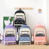 Five-piece backpack new fashion trend casual foreign style student schoolbag large capacity Korean version small fresh and cute
