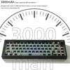 LMK66 Mechanical Keyboard Kit Convenient Switches Replacement 3Modes BT5/2.4Ghz/UsbC Hot swappable Backlights