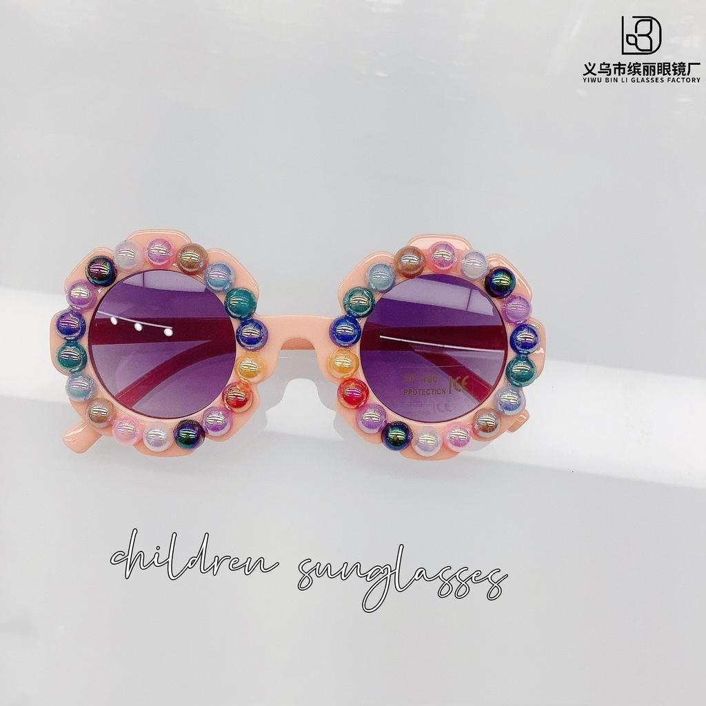 Fashion Children'S Sunglasses Sun Protection Uv Protection Diy Decorative Sunglasses Trend Boys And Girls Glasses