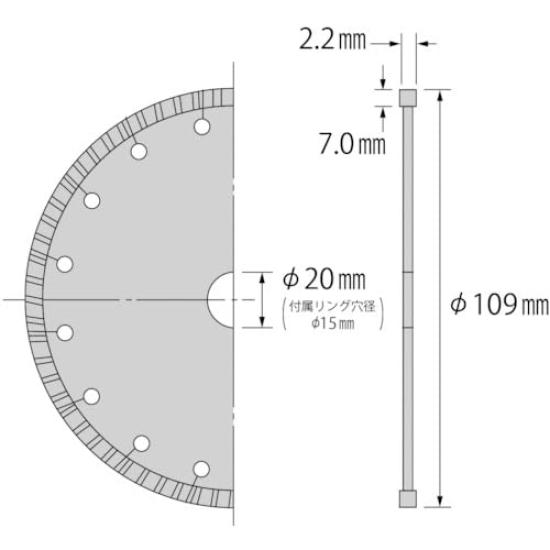 EBI Diamond Wheel Web Laser 109mm WL105 (Dry)