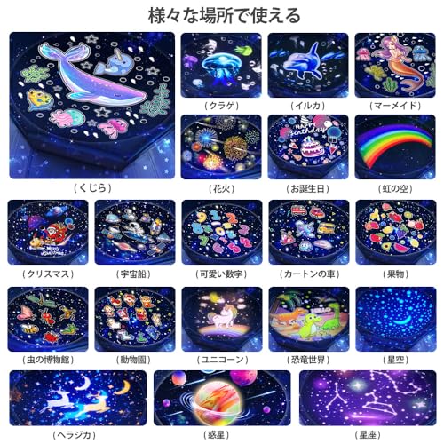 Begyoku Projektorlicht, Nachtlicht, Heim-Planetarium, Spieluhr, Nachttischlampe, Schlaftier, Bluetooth-Musikwiedergabe, Beruhigende Lieder, Innenbereich, Remo