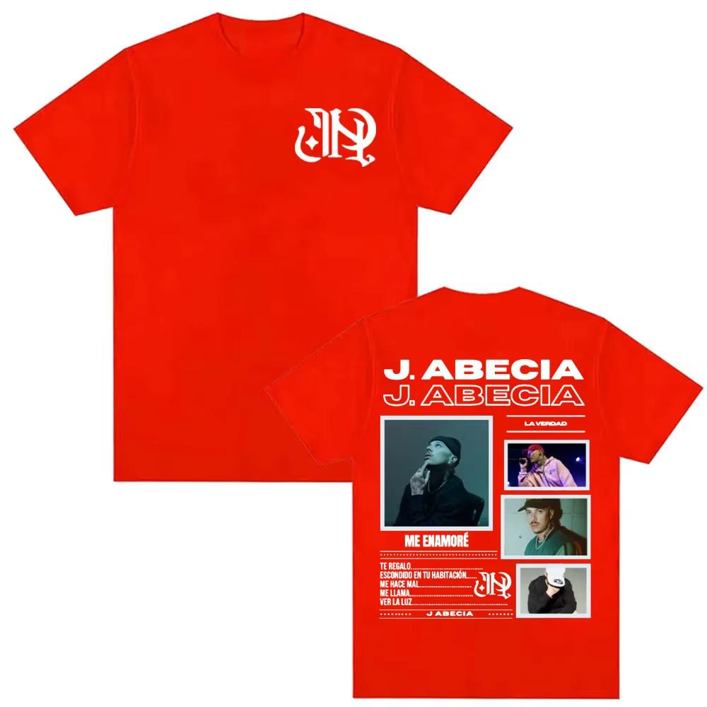 

Rapper J Abecia La Verdad Album Tour Merch T-shirts Unisex Clothing Hip Hop Street T-shirt Summer Pop Cotton T Shirt Tops 4XL