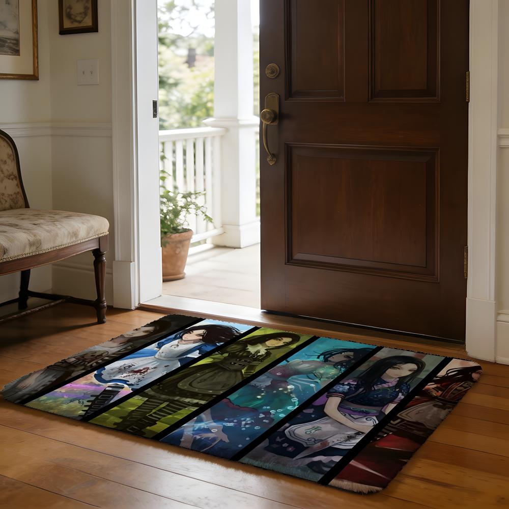 AAlice MMadness Returns Art Floor Mat Soft Flannel Absorbent Mat Non-Slip Rug Home Bedroom Bathroom