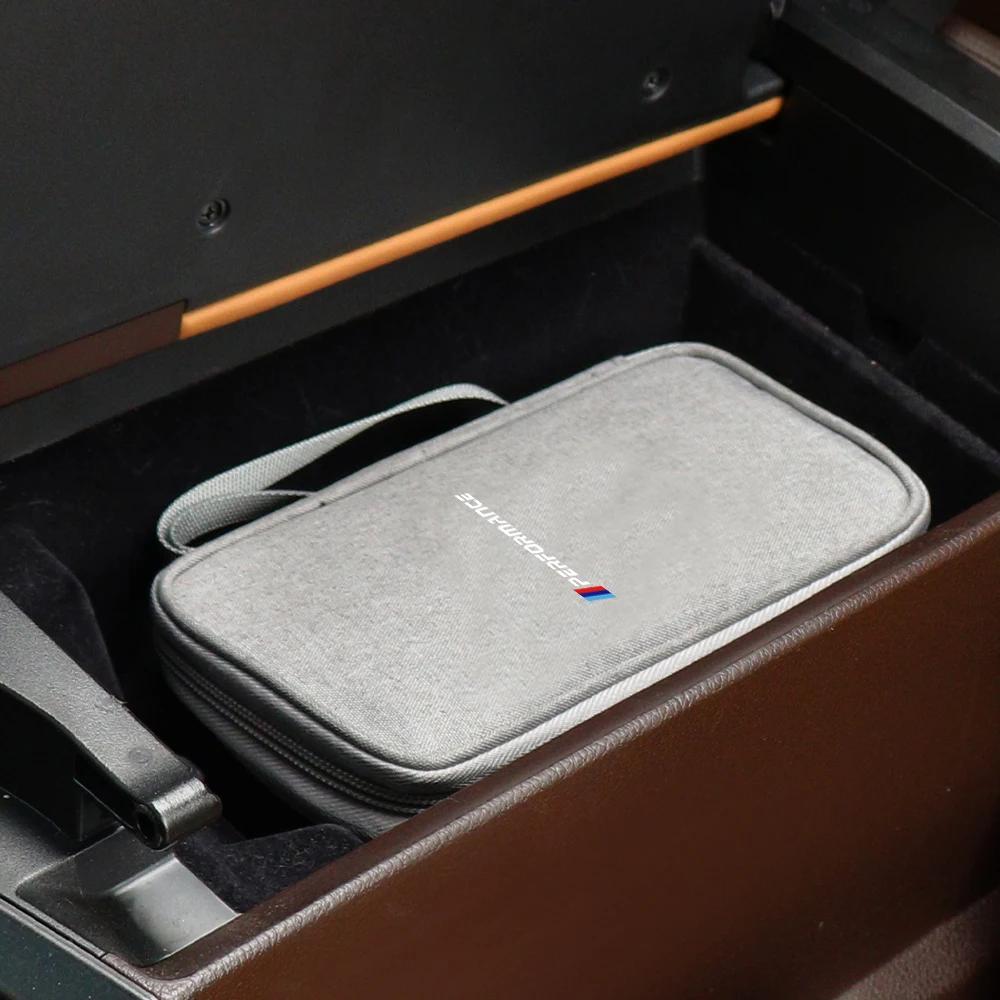 BAGD7 2026 Car Sticker Car Organizer Portable Key Storage Bag For BMW M Performance M5 320 325 E28 E30 E34 E36 E39 E46 X5 X6 F01 F02