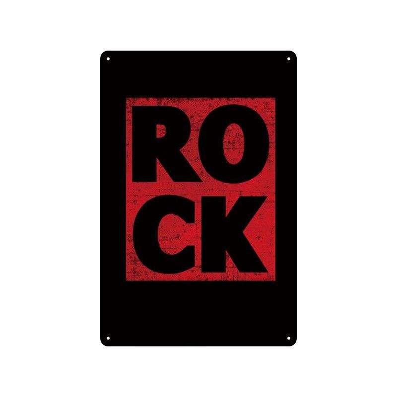 Vintage Rock Music Metal Tin Signs  Retro Wall Art Decor for Home Living Room Bedroom Hallway Garage Club Bar  Unique Plaques