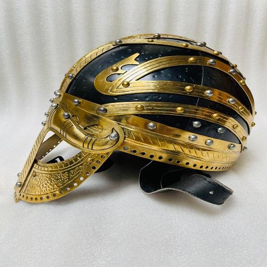 Mittelalterlicher Wikingerhelm Kampfkrieger Stahlrüstung, Helm Sca Larp Vendel Helm