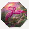 1PC Flamingo Jungle Automatic Open/Close Umbrella Compact Folding Umbrella with 8-Rib Shaft Lightweight Esign, Fashion Lovers1234A