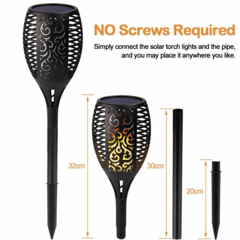 Solar Fackelleuchten Außen Wasserdicht LED Solar Flackernde Tanzende Lichter Garten Landschaftsbeleuchtung Dekor Halloween Terrasse