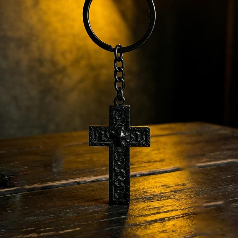 Artistic Crosses Key Holder With Hide Chamber For Small Items Keys Purses And More Strong Metal Materials
