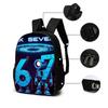 1/2/3/4/5pcs Cartoon Number 67 Print Backpack Set Lightweight Daily Large Capacity School Bag Travel Bag Children Perfect Gift