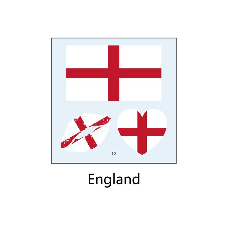 Football Sports Match National Flag Stickers Football Fans Cheer and Assist for Soccer Players,Face Arm Body Temporary Tattoos