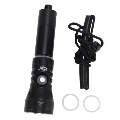 Diving Flashlight Aluminum Alloy IPX8 Rainproof 2000LM 5 Modes 100M Underwater Flashlight Dive