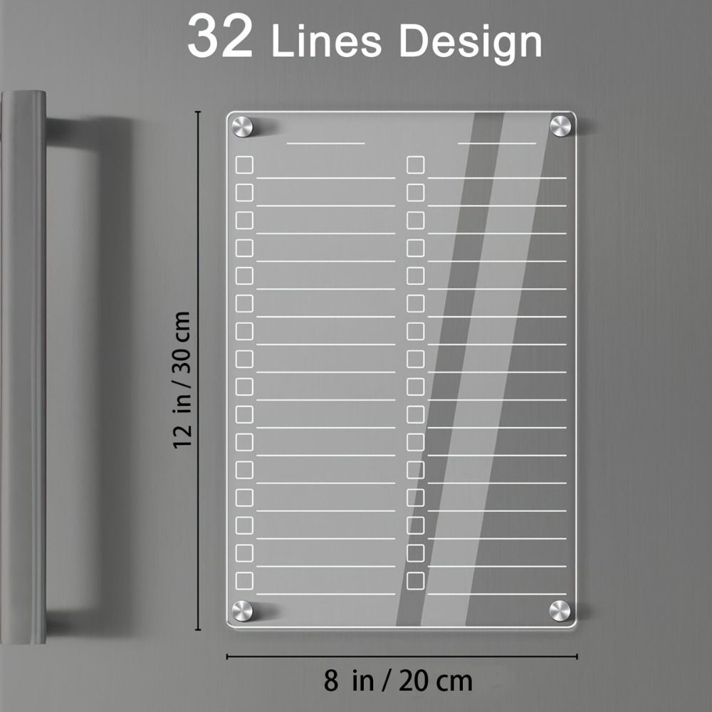 Multifunctional Fridge Weekly Calendar Erasable Memo Board  for Grocery Shopping List & Chore