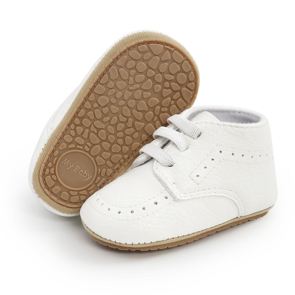 Neugeborene Babyschuhe Freizeit Baby Mädchen Junge PU-Leder Kleinkind Kleinkind Rutschfeste Sportschuhe Erste Schritte Sneaker