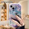 Phone Case: 2D Flat Design Fits iPhone 18, 17, 16, 15, 14, 13 Pro Cases, Rainbow Waves, Pink-purple Glitter Sea, Christmas and Halloween Gifts