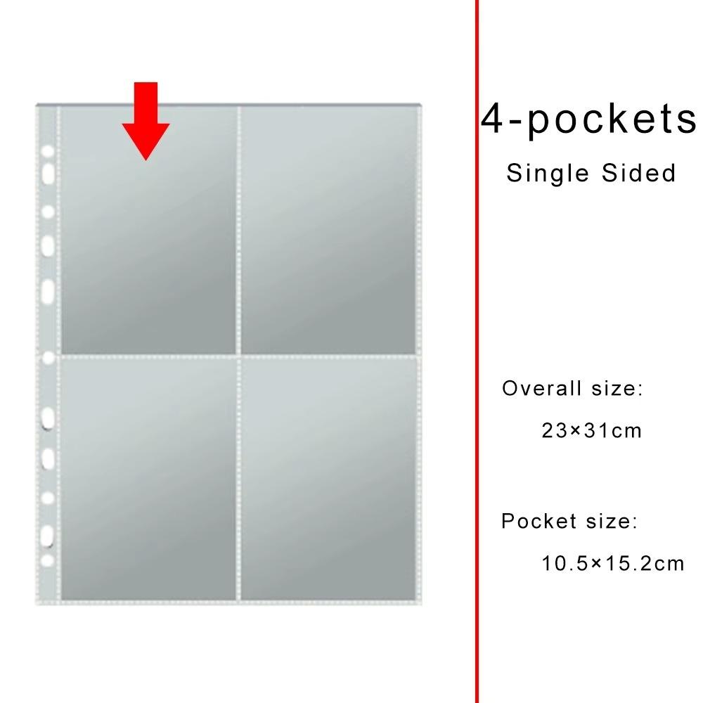 11-Hole Photo Album Pages A4 Photocards Sleeves Binder Refill Inner Page