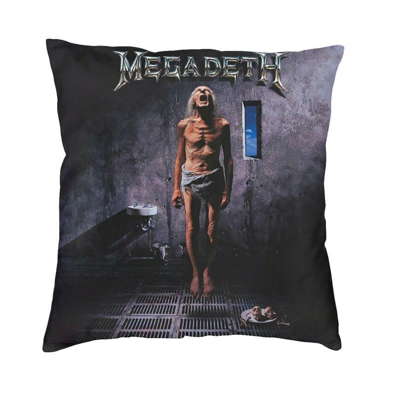 Megadeths Rock Band Square Pillow Case Home Decor Heavy Metal Band Cushions Throw Pillow For Living Room Double-Sided Printing