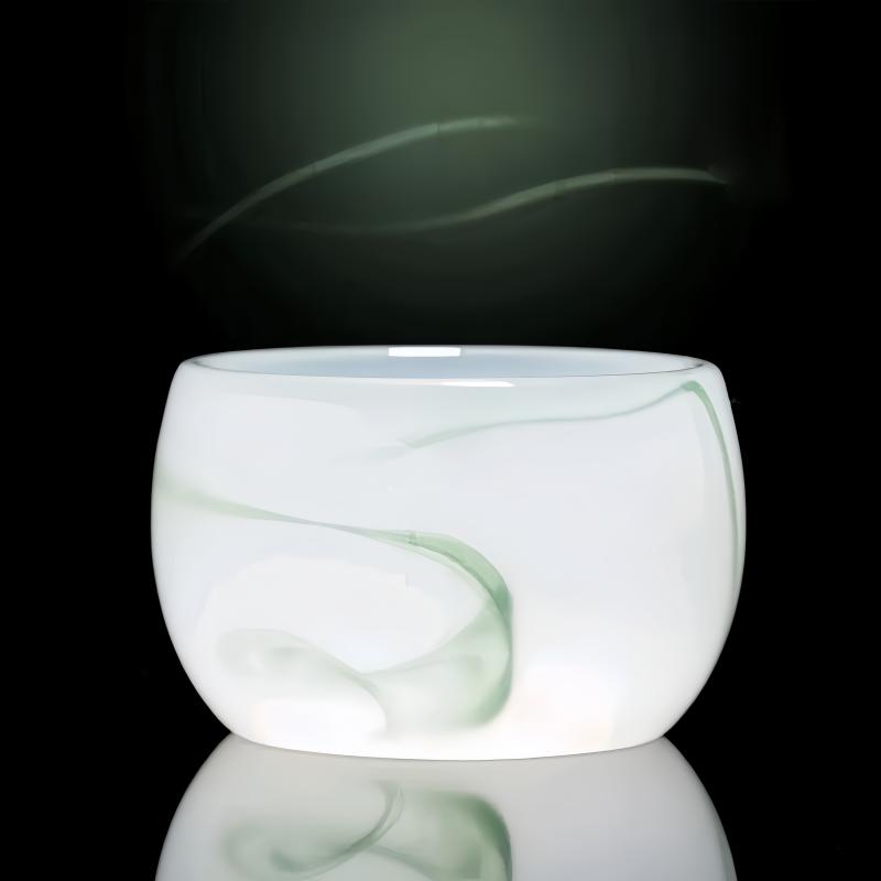 Small Jade Porcelain Tea Cup Emerald Green Teacup Beautiful Ink Style Teacups Mug for Tea Chinese High Quality Tea Bowl