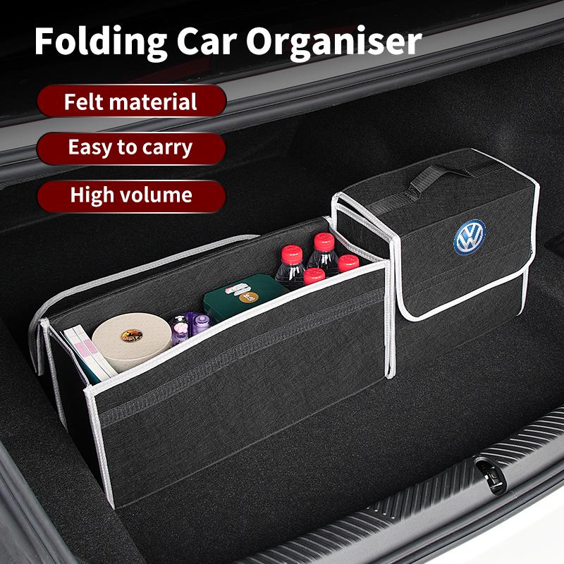 PET1 Car Trunk Felt Stowing Storage Tool Large Capacity Portable For VW GTI Polo Passat Scirocco Golf Tiguan Jetta T-ROC Touareg
