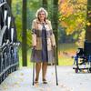 Folding Cane Portable 5-Level Adjustable Height Walking Stick with Foldable Design Wrist Strap