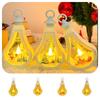 Festive Christmas Teapot-shaped Led Electronic Candle Light Santa Claus Christmas Tree Reindeer Snowman Decorative Prop