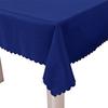 HappyHome Tablecloth, Plain, 135x180cm, Simple Design, Rectangular, Washable Polyester (Blue)