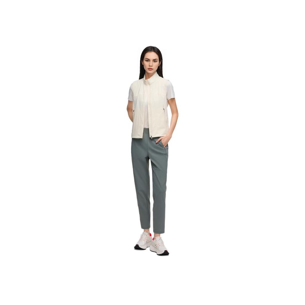 Anta Champion All-Weather Series Solid Color Mid-Rise Breathable Casual Pants Women Pants Mica-Gray 162420303-1