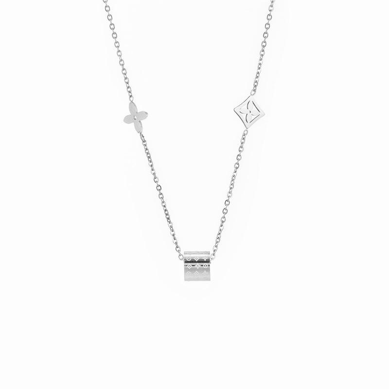 

Позолоченная титановая сталь Ожерелье Четырехлистный клевер - Роскошный модный аксессуар