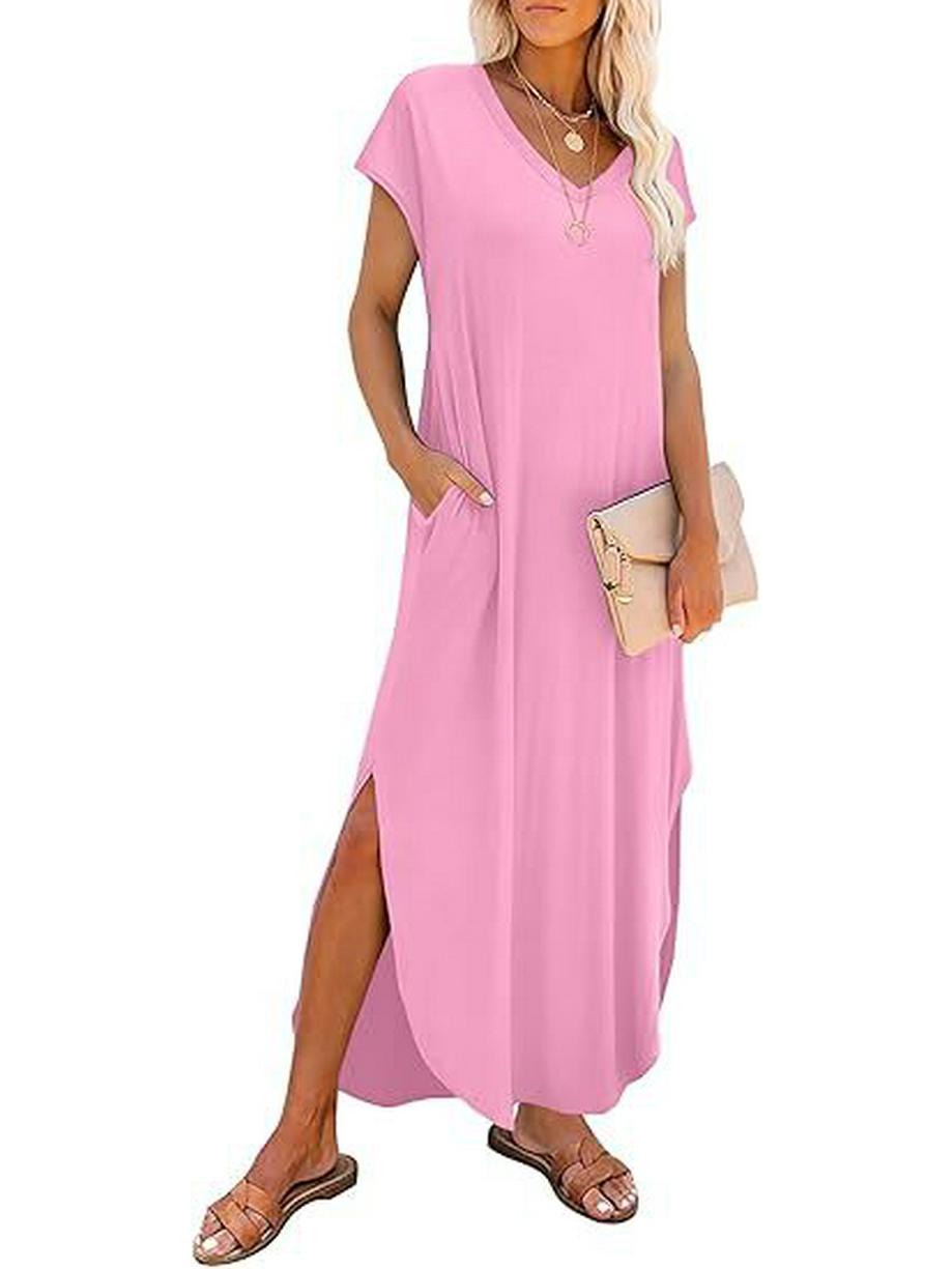 2026 Summer European & American Women s Casual Loose Long Dress S